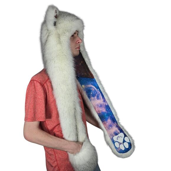 SpiritHoods Husky Rare Galaxy Collector's Edition 2018 Faux Fur Hood Galaxy Paws - Picture 4 of 12